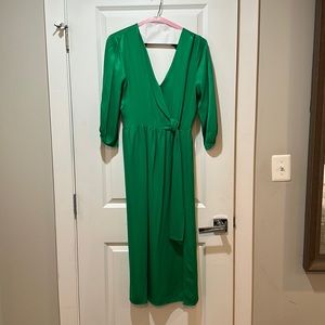 Emeralds green Zara midi dress worn once
